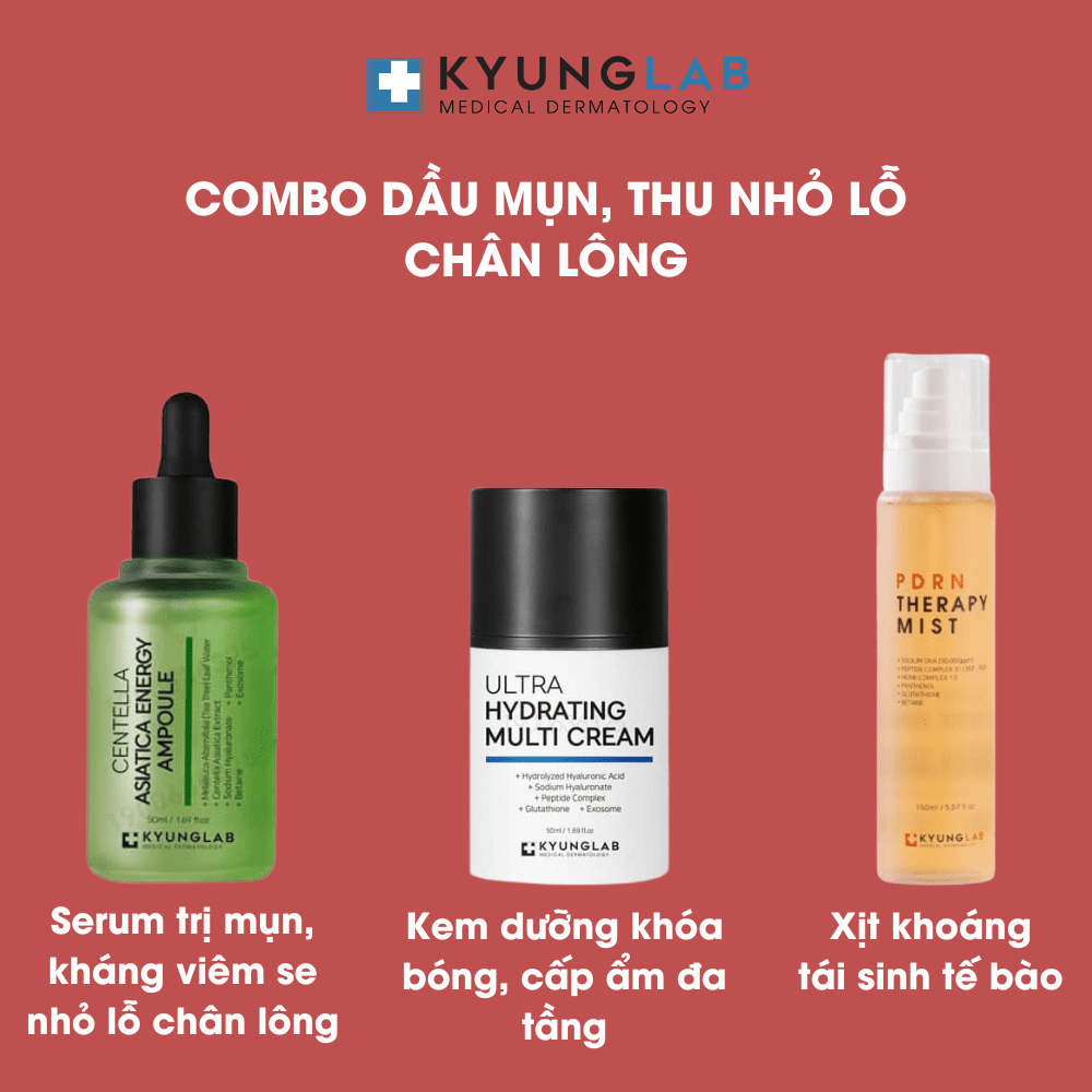 Combo Dầu Mụn, Thu Nhỏ Lỗ Chân Lông Kyunglab - Nhập Khẩu Chính Ngạch Có Tem Phụ Tiếng Việt Có VAT, Có Tem Chống Hàng Giả - Mẫu Mới 2024