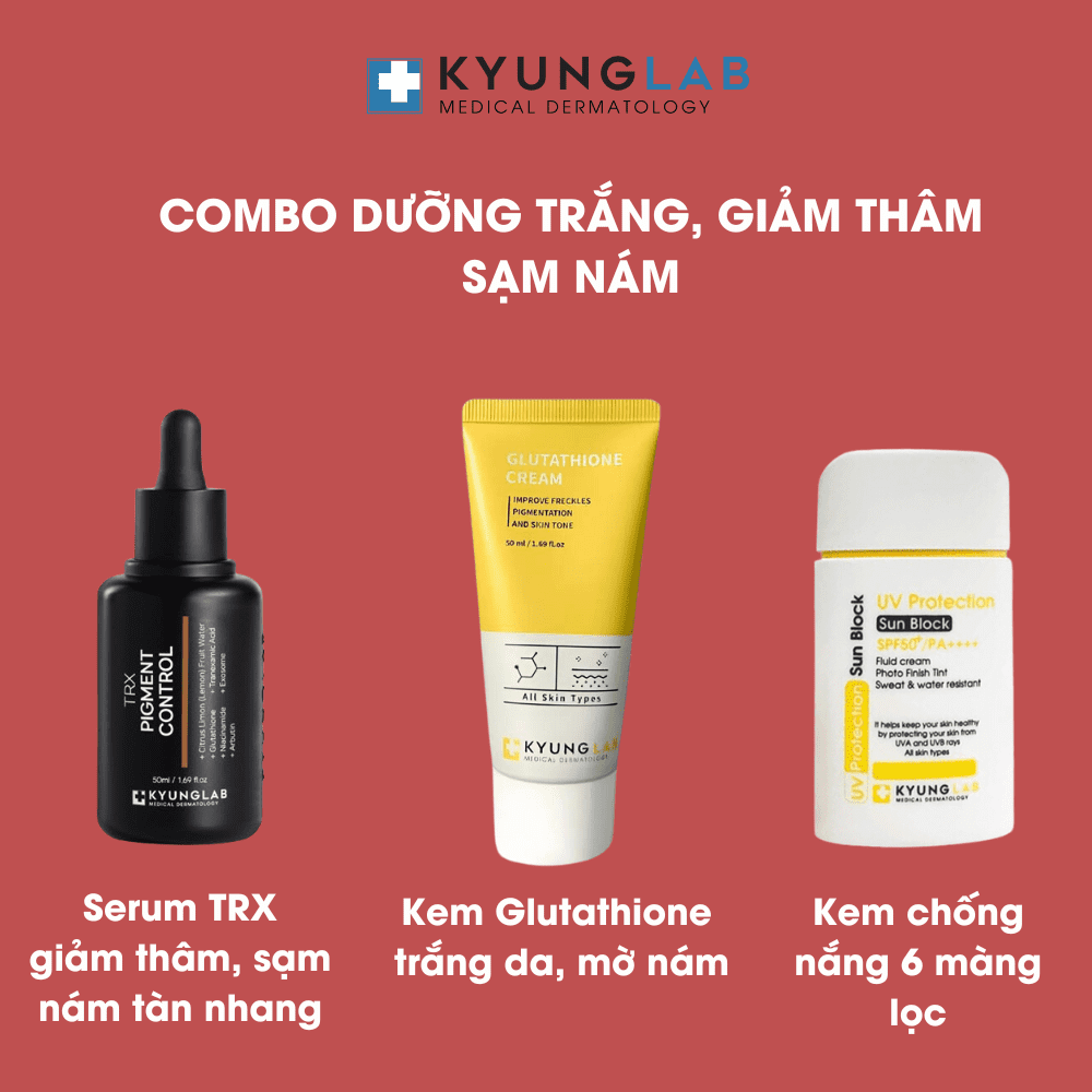 Combo Dưỡng Trắng, Giảm Thâm Sạm Nám Kyunglab - Nhập Khẩu Chính Ngạch Có Tem Phụ Tiếng Việt Có VAT, Có Tem Chống Hàng Giả - Mẫu Mới 2024