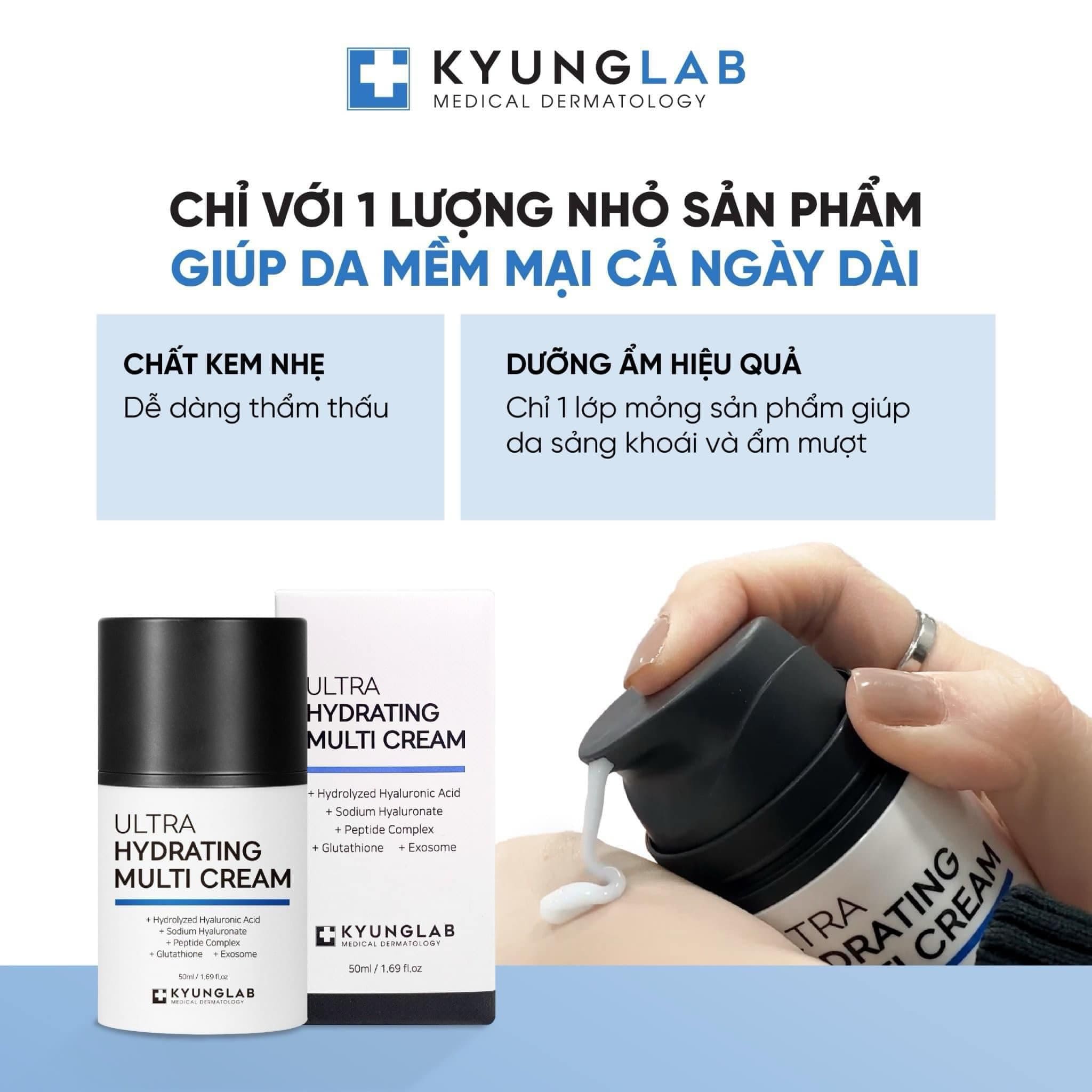 Kem Dưỡng Kyung Lab Mẫu Mới Ultra Hydrating Multi Cream - Nhập Khẩu Chính Ngạch Có Tem Phụ Tiếng Việt Có VAT, Có Tem Chống Hàng Giả - Mẫu Mới 2024