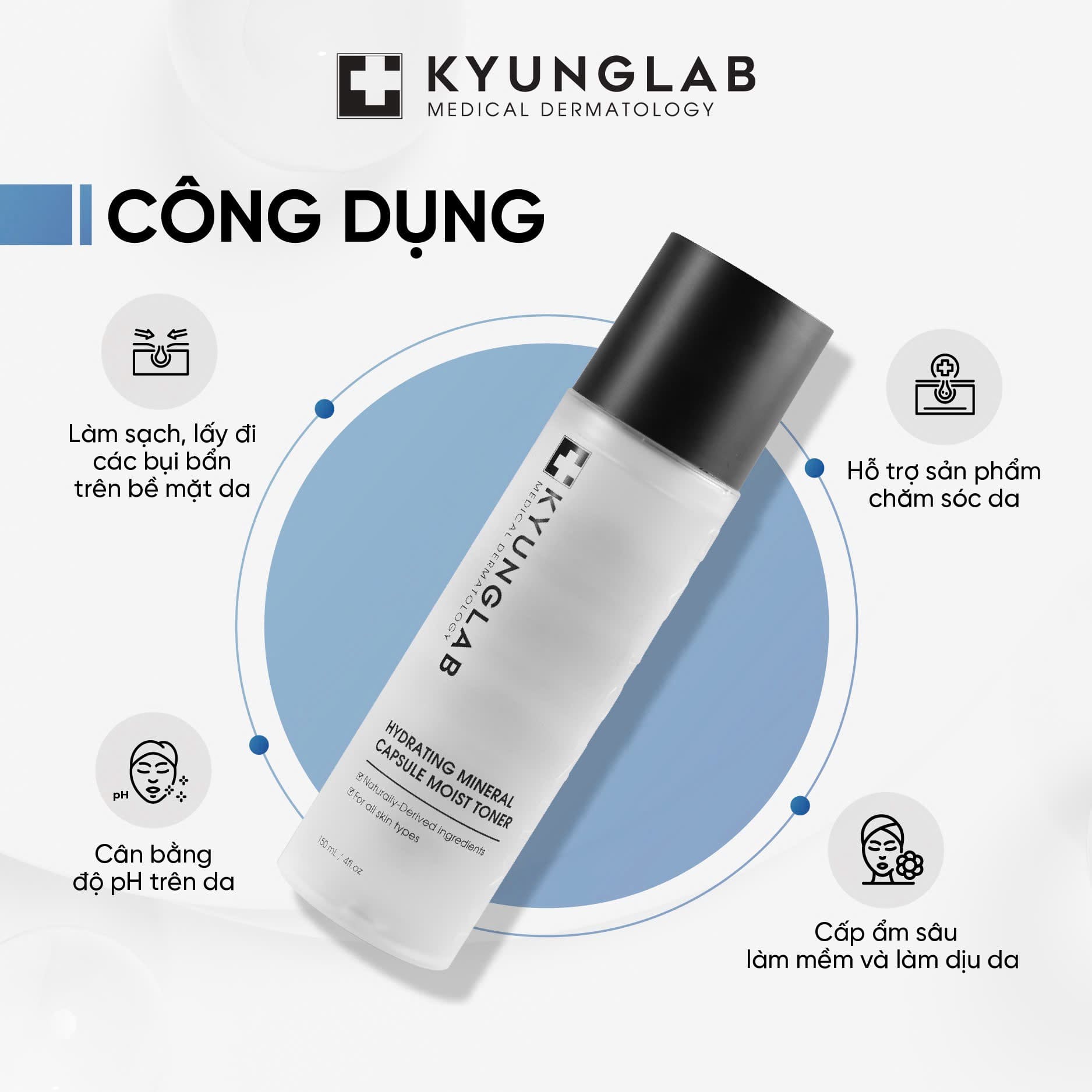 Toner KyungLab Hydrating Mineral Capsule Moist - Cấp Ẩm Làm Dịu Da - Nhập Khẩu Chính Ngạch Có Tem Phụ Tiếng Việt Có VAT, Có Tem Chống Hàng Giả - Mẫu Mới 2024